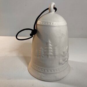 Chritmas Bell Porcelain 5" LED Debi Lilly Christmas Snowbelle Hanging Winter New